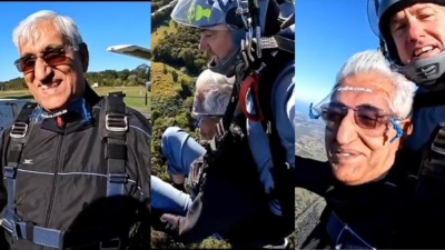 VIDEO : ऑस्ट्रेलिया में दिखा टीएस सिंहदेव का रोमांचक अंदाज, स्काइडाइविंग करते आए नजर